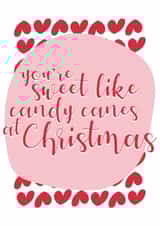 Candy Cane Heart Love & Friendship Card 41140 created by Jasmine Coster - JazziCreates