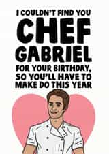 Funny Birthday Card - Emily In Paris - Chef Gabriel created by Studio Doodles