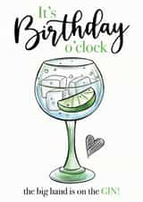 o'clock Big Birthday Card 20687 created by Trudles Doodles Handmade