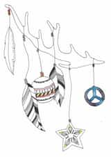 Christmas Antler Card 44520 created by Nelly Heather