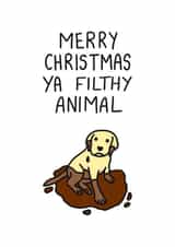Animal Dog Christmas Card 39970 created by Hannah Can't Draw