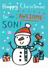 snowman awesome Christmas Card 18308 created by Jenny Seddon