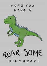 Dinosaur Trex Birthday Card 20932 created by Acorn Illustrations