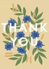 floral flowers Thank You Card 18767 created by Wandering Studio Co.