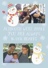 Personalised Christmas Photo Card created by Giddy Kipper - Heartfelt Personalised Christmas Card / Photo Card - Although We're Apart You Are Always In Our Hearts
