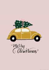 car tree Christmas Card 20934 created by Elle Barclay