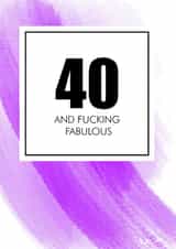 40 forty Birthday Card 17000 created by Lexa Louise