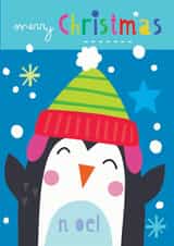 penguin  snow Christmas Card 17911 created by Jayne Schofield