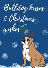bulldog kisses Christmas Card 46195 created by Hey Bert