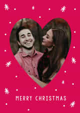 Personalised Christmas Photo Card created by Megan Claire - Pretty Heart Personalised Christmas Photo Card - Merry Christmas