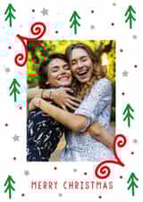 Personalised Christmas Photo Card created by Megan Claire - Cute Christmas Card - Stars - Christmas Trees