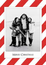 Personalised Christmas Photo Card created by Dottie Mottie - Classic Christmas Card - Candy Cane Stripes