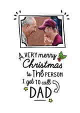 Personalised Christmas Photo Card created by Jodie Gaul & Co - Cute Christmas Card - Dad - Illustrations