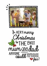 Personalised Christmas Photo Card created by Jodie Gaul & Co - Heartfelt Christmas Card - Mum And Dad - The Best