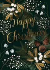 traditional mistletoe Christmas Card 35433 created by Victoria Nelson