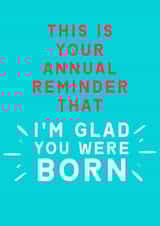 annual reminder born Birthday Card 14738 created by George De Harpon