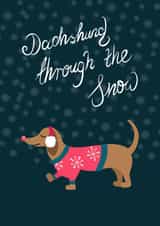 dog dachshund Christmas Card 34325 created by Michelle Grace