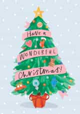 wonderful tree Christmas Card 44659 created by Sam Wilson