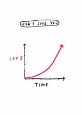 Cute Love Graph Anniversary Card - How I Love You created by Heather More Illustration