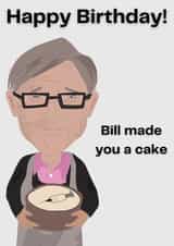 Vaccine Bill Gates Birthday Card 29093 created by The Happy Bee