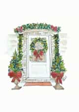 front door Christmas Card 20980 created by Paola Portello