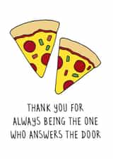 Takeaway pizza love card created by Jennie Moore