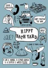 Bath Hippy Card 45074 created by Good Goose Designs