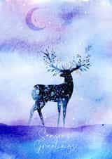 rudolph snow Christmas Card 20994 created by daminidesigns