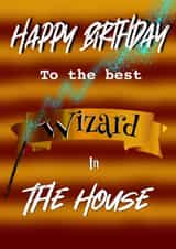Wizard Wand Birthday Card 15438 created by Kerrylovescards