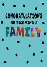 Colourful Abstract Text Adoption Family Card created by size3art