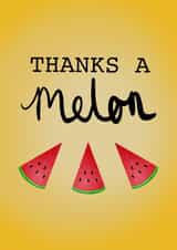 Melon Watermelon Thank You Card 36391 created by The Ink Splat