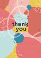 colourful typography Thank You Card 16009 created by Laura