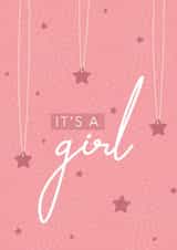 girl rainbow New Baby Card 16013 created by Laura