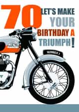 70 70th Birthday Card 18471 created by RetroMotion Artwork