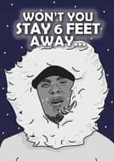 6 feet pun Christmas Card 39366 created by CatherineCritchley.