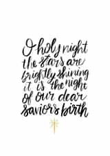 Hand-lettered Christmas Card - O Holy Night created by Reba Renee