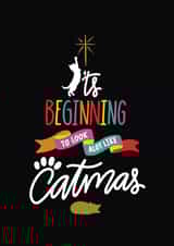 Cute cat card for Christmas - It's Beginning to Look A Lot Like Catmas created by Reba Renee