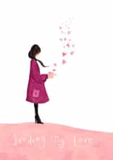 Send Love Modern Girl Love Hearts created by Dale Simpson