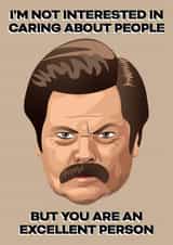 not interested caring Card 13594 created by Scott Harris