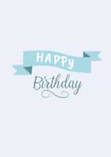 Blue Banner Birthday Card created by Chloe Teddy