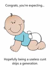 baby expecting New Baby Card 37629 created by Unhinged Cards