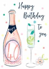 40th forty Birthday Card 9592 created by Katie Phythian Design