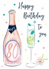 80 eighty Birthday Card 9594 created by Katie Phythian Design