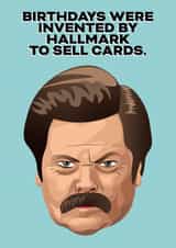 Ron Swanson Parks and Recreation Birthday Card 13595 created by Scott Harris