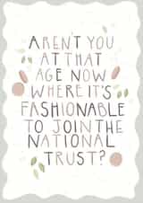 National Trust Wood Birthday Card 14810 created by Hot Dog greetings