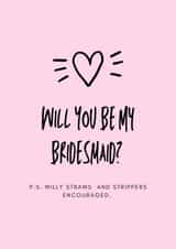Will you be my bridesmaid cheeky card created by Meg's Creative Outlet