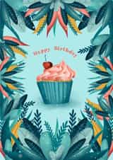 cupcake leaves Birthday Card 19912 created by Natalia Maca