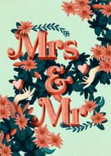 Mrs & Mr floral wedding design created by Natalia Maca