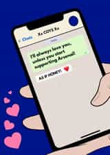 Football hearts Humour Card 43590 created by Elgo Designs