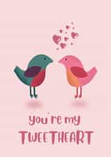 Love birds Valentine’s Day or anniversary card created by Paper Wishes Co